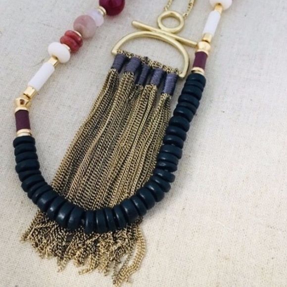 Stella & Dot ~ Genevieve beaded tassel necklace ~ versatile - Picture 15 of 15